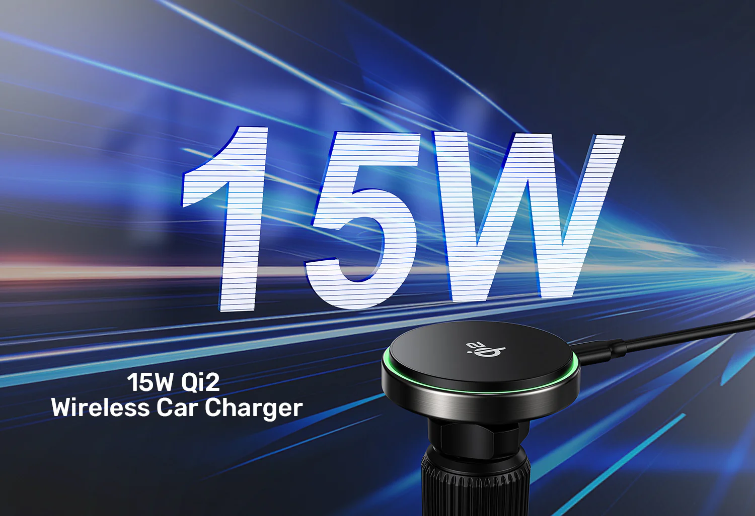 UNITEK P1404ABK01 Qi2 15W Magnetic Car Charger - UTECH
