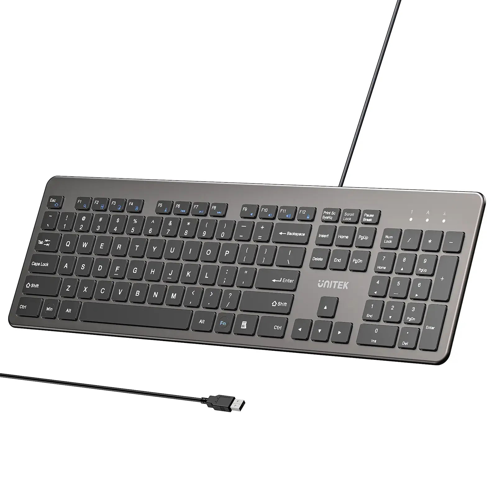 UNITEK T052AGY01 SlimTap Ultra Light Wired Keyboard - UTECH