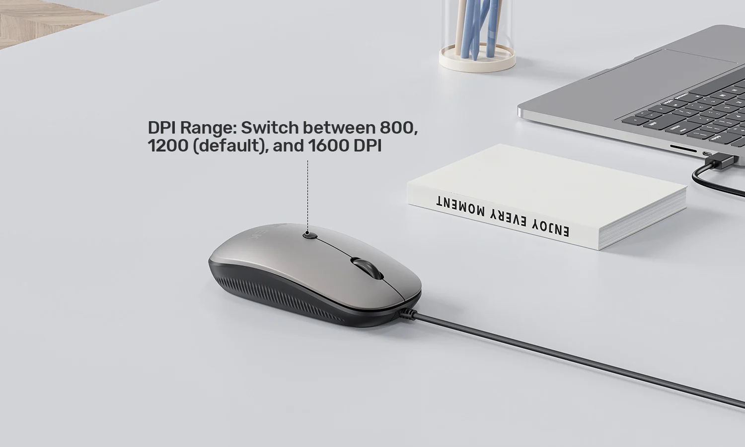 UNITEK T060BGY01 Wired Optical Mouse UNITEK T060BGY01 SlimTrack Wired Optical Mouse - UTECH