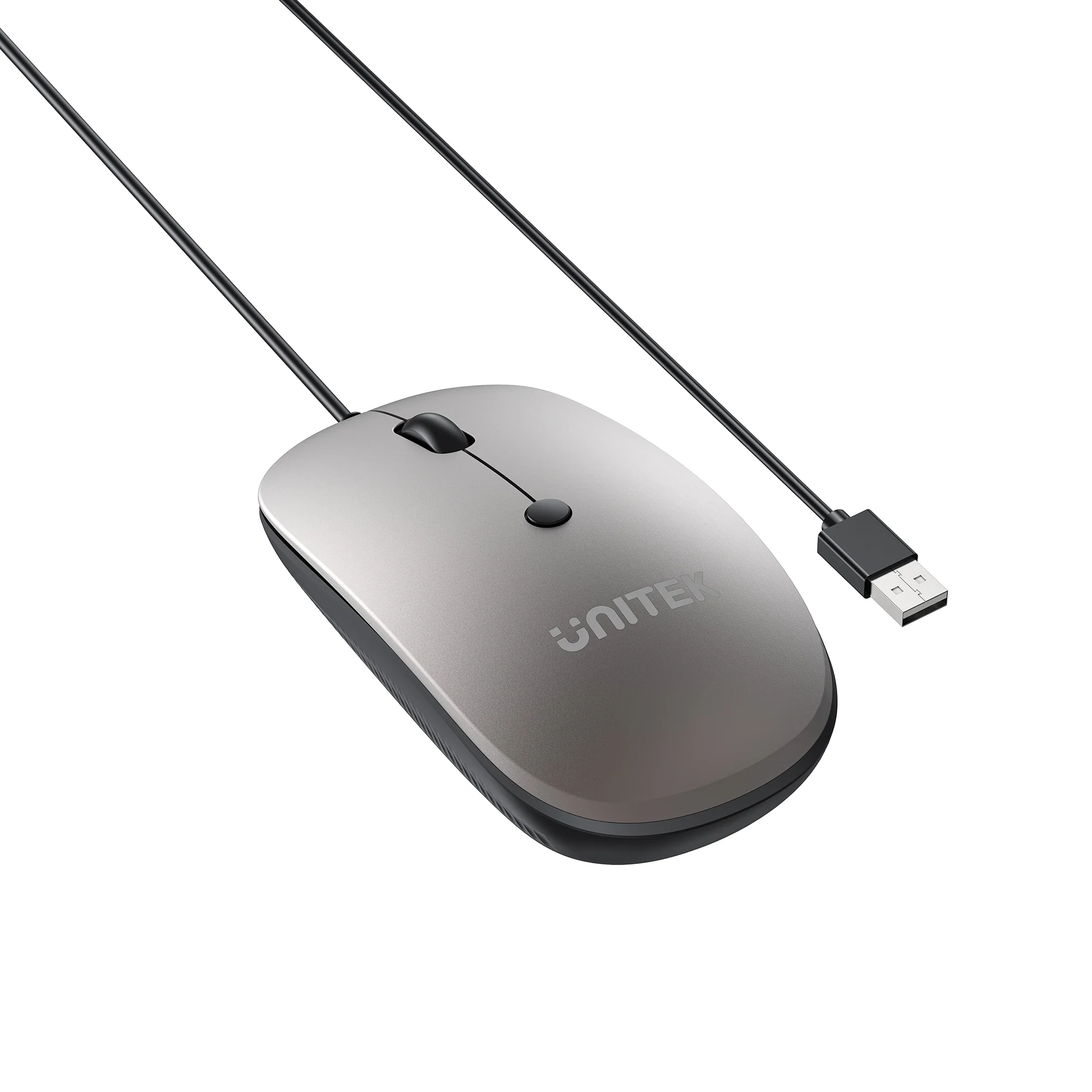 UNITEK T060BGY01 SlimTrack Wired Optical Mouse - UTECH